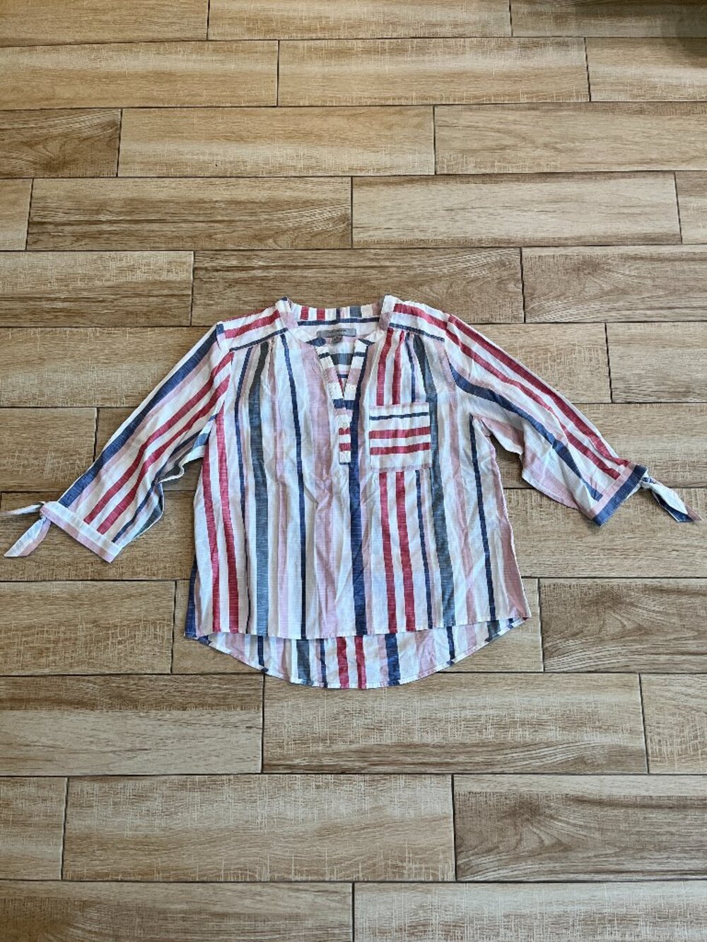 Womens Marc New York Multicolor Stripe Blouse - PL